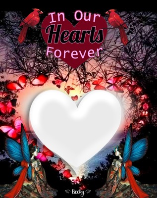 in our hearts forever Photo frame effect