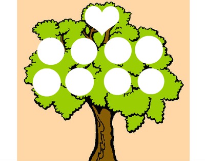 genealogique arbre Fotomontaža