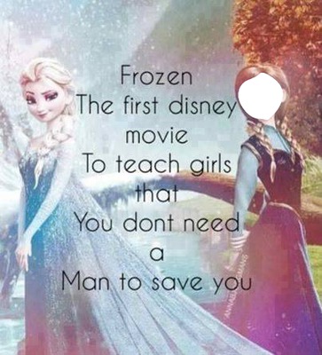 Elsa Frozen Frase Fotomontagem