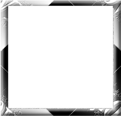 cadre carre noir et blanc GRIS Fotomontažas