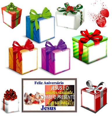 feliz aniversário Jesus Photomontage