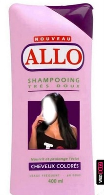 Nouveau Shampoin Pour Cheveux Colorés Фотомонтажа