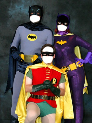 batman robin batgirl Photomontage