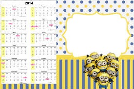 calendario minions 2014 Fotomontagem