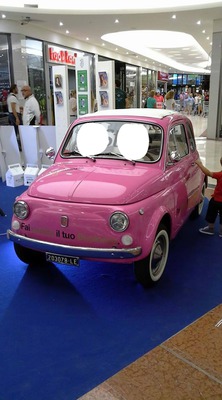 auto rosa Fotomontasje