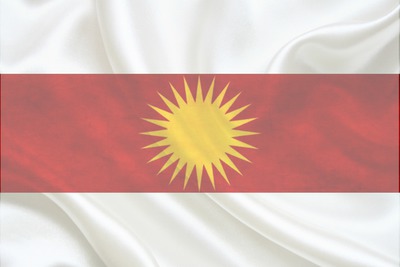 Ezidi Flag overlay Fotomontāža