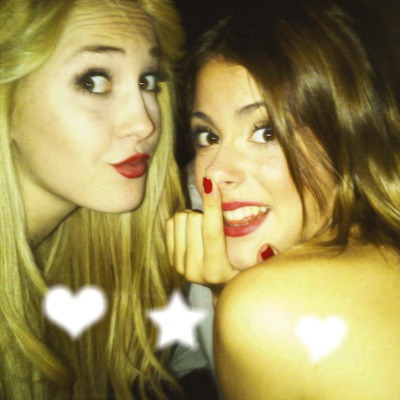 Martina (Tini) Stoessel i Mercedes lambre Fotomontage