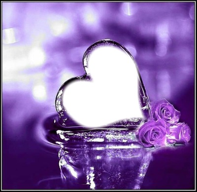 heart in water Photo frame effect