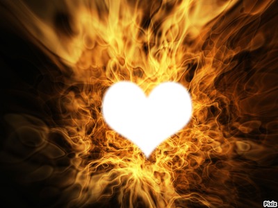 flamme d'amour Photo frame effect