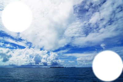 blue mer & ciel Photo frame effect