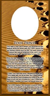 FOOT PRINTS Photo frame effect