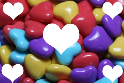 dulces de corazones Fotomontage