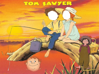 tom sawyer et bechy フォトモンタージュ
