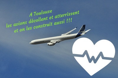Toulouse en avion Montaje fotografico