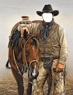 cowboy Fotomontažas