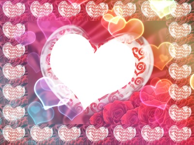 Hearts Photo frame effect