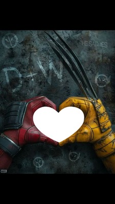 Deadpool corazón Montaje fotografico