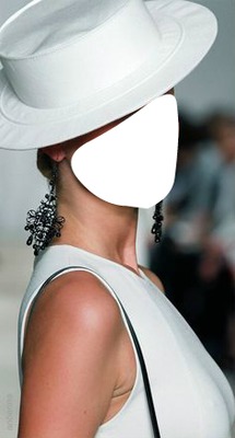 sombrero blanco Fotomontáž