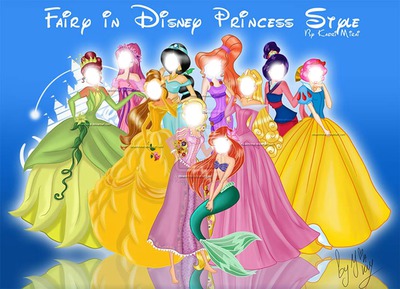 Winx as disney princess Fotomontage