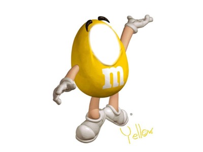 M&M's jaune Fotomontaža