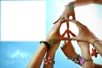 Peace and love Fotomontáž
