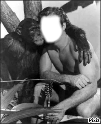 Tarzan et Sheeta Montaje fotografico