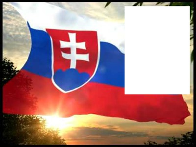 Slovakia flag Фотомонтажа