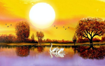 Two Swans Фотомонтаж