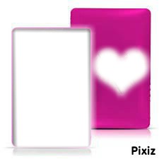 tablet de corazon Fotomontaža