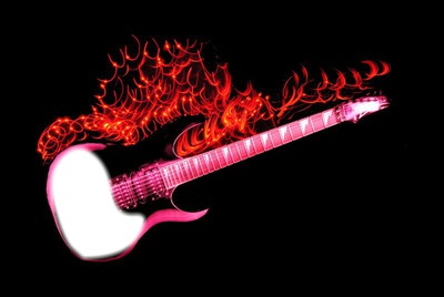 guitare flamme Fotomontage