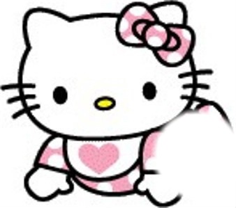 Bébé Hello Kitty フォトモンタージュ