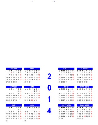 calendrier 2014 Fotomontáž