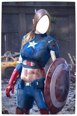 Captain America femme フォトモンタージュ
