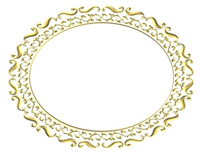 cadre doré oval Frame Montaje fotografico