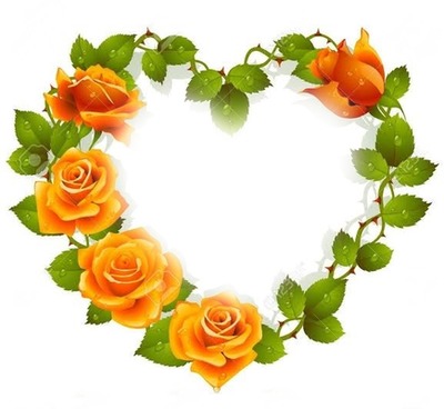 Coração de Rosas Amarelas! By*Maria Ribeiro* Photomontage