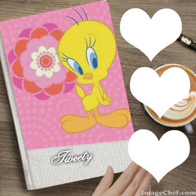 Tweety Book Cover Photo frame effect