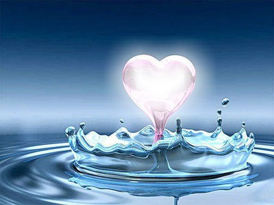 le coeur et l'eau Fotomontagem