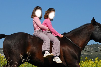 a cheval Fotomontāža