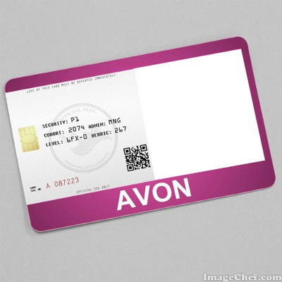 Avon Card Photo frame effect