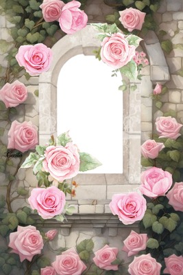 Cc Ventanal de rosas Fotomontage