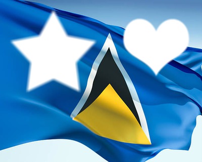 Saint Lucia flag Photomontage