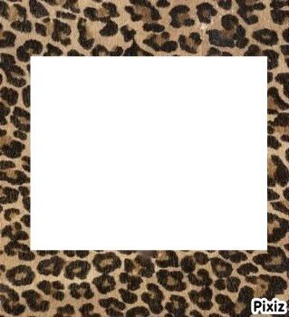 cadre léopard carré + 1 photo Fotomontasje