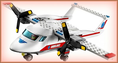 LEGO KOCKE-Avion Fotomontaža