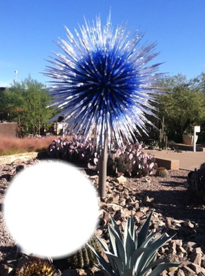 Chihuly blaue Sonne Photomontage