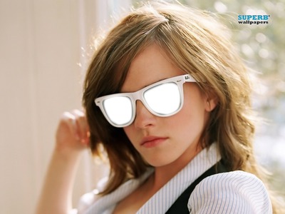 Emma Watson avec ses lunettes de soleil Fotomontage
