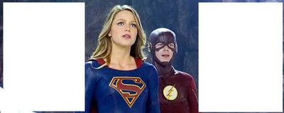 kara zorel alias supergirl,barry alen alias flash Fotomontaggio