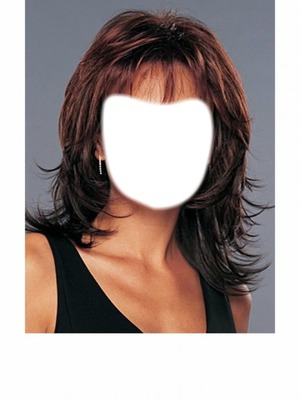 coupe de cheveux femme Photo frame effect
