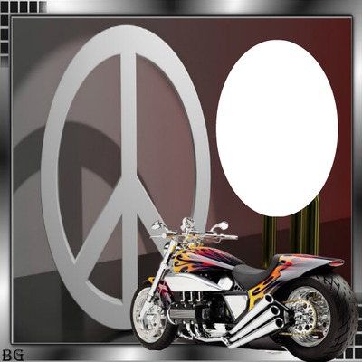 cadre moto Fotomontage