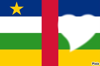le drapeau de centrafrique Photomontage