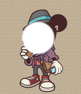 mickey hipster Fotomontažas